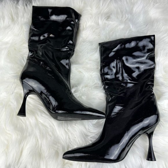 Jeffrey Black Patent Leather Guillo Pointed Toe Boot in Black - Picture 4 of 5